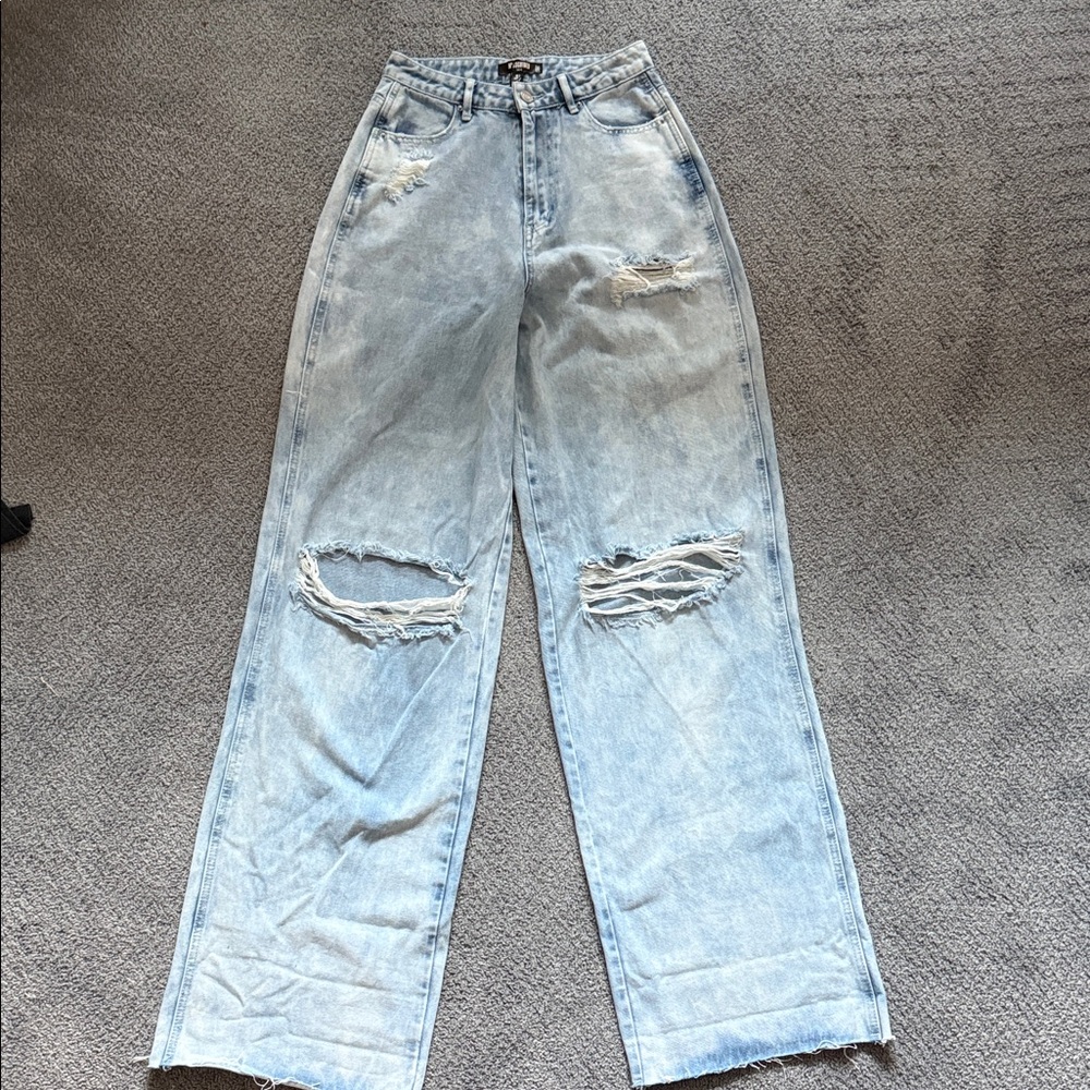 streetwear baggy ripped jeans - tall